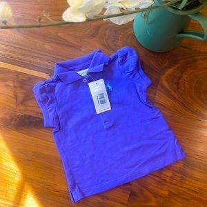 Ralph Lauren (Polo) Baby girls purple polo shirt- NWT- Size 18 months